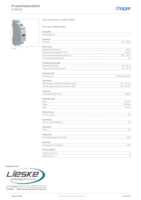 Datasheet for Hager SVN122, EAN: 3250615721624