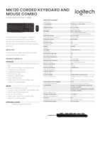 Datasheet for Logitech 920-002540, EAN: 5099206020481
