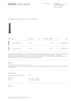 Datasheet for Gira 135128, EAN: 4010337351283