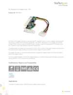 Datasheet for Startech.com PEX1PCI1, EAN: 0065030834629