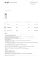 Datasheet for Gira 126966, EAN: 4010337269663