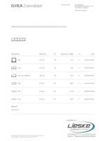 Datasheet for Gira 021536, EAN: 4010337215363