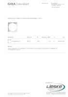 Datasheet for Gira 028103, EAN: 4010337281030