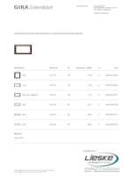 Datasheet for Gira 1002331, EAN: 4010337074731