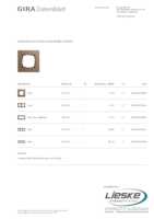 Datasheet for Gira 0211221, EAN: 4010337015994