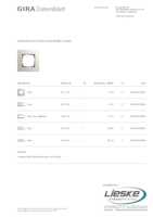 Datasheet for Gira 0211220, EAN: 4010337015819
