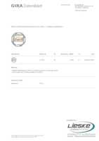 Datasheet for Gira 017900, EAN: 4010337179009