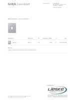 Datasheet for Gira 009730, EAN: 4010337097303