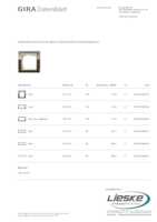 Datasheet for Gira 0211761, EAN: 4010337069270