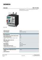 Datasheet for Siemens 3RU11161CB0, EAN: 4011209270350