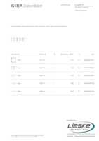 Datasheet for Gira 1465721, EAN: 4010337071662