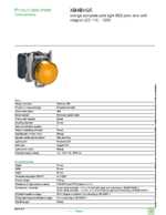 Datasheet for Schneider Electric XB4BVG5, EAN: 3389110891980
