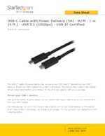 Datasheet for Startech.com USB31C5C1M, EAN: 0065030863933