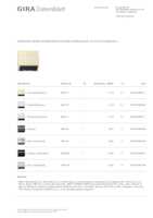 Datasheet for Gira 068201, EAN: 4010337682011