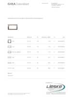 Datasheet for Gira 1002761, EAN: 4010337070641