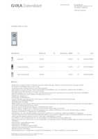 Datasheet for Gira 126965, EAN: 4010337269656