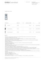 Datasheet for Gira 127065, EAN: 4010337270652