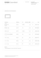Datasheet for Gira 100129, EAN: 4010337881353