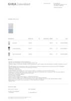 Datasheet for Gira 126066, EAN: 4010337260660