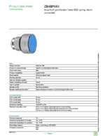 Datasheet for Schneider Electric ZB4BP683, EAN: 3389110110166