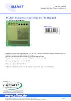 Datasheet for Allnet F066.110/025-013, EAN: 4038816654489