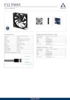 Datasheet for Arctic F12 PWM (Black) 5 Pack, EAN: 4895265000454