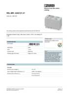 Datasheet for Phoenix Contact 2961435, EAN: 4017918937843