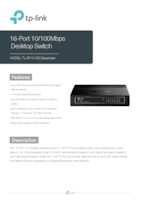 Datasheet for TP-Link TL-SF1016D(UN), EAN: 6935364020293