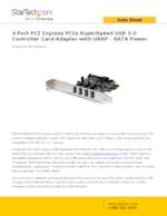 Datasheet for Startech.com PEXUSB3S4V, EAN: 0065030848961