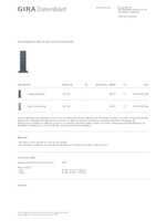 Datasheet for Gira 134128, EAN: 4010337341284