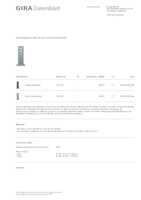 Datasheet for Gira 134126, EAN: 4010337341260
