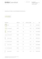 Datasheet for Gira 109501, EAN: 4010337095019