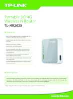 Datasheet for TP-Link TL-MR3020, EAN: 6935364051709