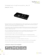 Datasheet for Startech.com VS222HDQ, EAN: 0065030855044