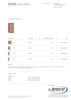 Datasheet for Gira 289200, EAN: 4010337049791