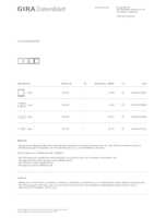 Datasheet for Gira 127700, EAN: 4010337277002
