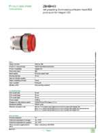 Datasheet for Schneider Electric ZB4BH43, EAN: 3389110890396