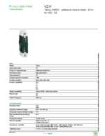 Datasheet for Schneider Electric VZ11, EAN: 3389110551907