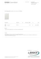 Datasheet for Gira 2875112, EAN: 4010337052821