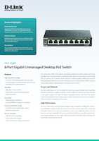 Datasheet for D-Link DGS-1008P/E, EAN: 0790069344176