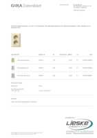 Datasheet for Gira 078801, EAN: 4010337788010