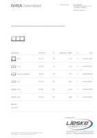 Datasheet for Gira 021336, EAN: 4010337213369