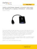 Datasheet for Startech.com HD2VGAA2, EAN: 0065030850995
