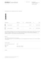 Datasheet for Gira 135126, EAN: 4010337351269