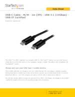 Datasheet for Startech.com USB31CC1M, EAN: 0065030860741