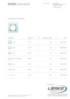 Datasheet for Gira 021118, EAN: 4010337211181