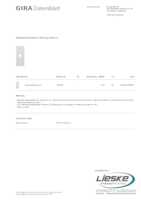 Datasheet for Gira 125600, EAN: 4010337256007