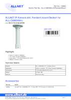 Datasheet for Allnet ALL-CAM2498-LEPPendantMount, EAN: 4038816193964