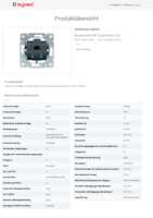 Datasheet for Legrand 775767, EAN: 3245067757673