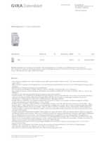 Datasheet for Gira 212600, EAN: 4010337018834